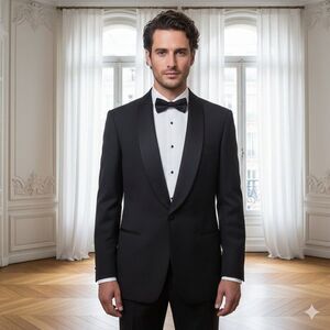 Men's Classic Black Tux Blazer Size 42R
